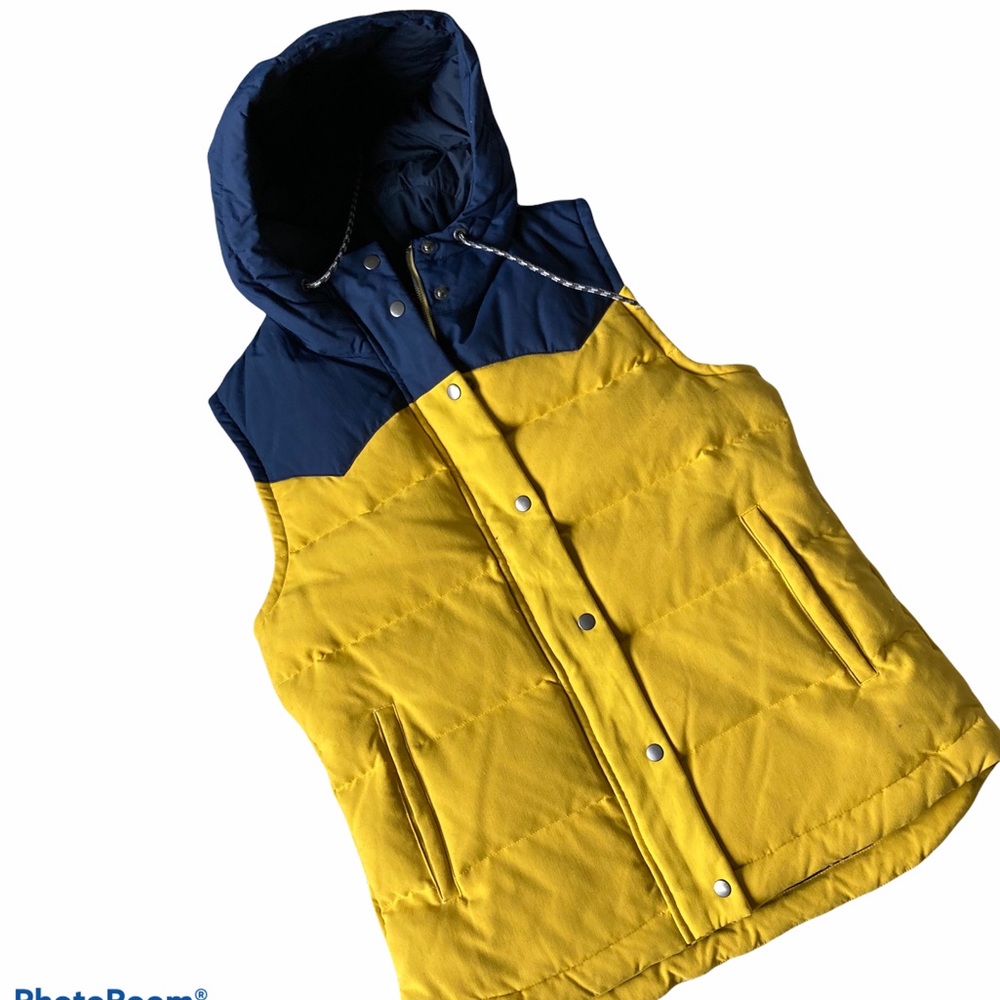 Patagonia Bivy Vest Blue/Yellow Mushroom Print M